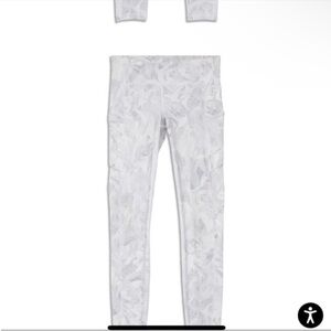 Lululemon Athletica White Patterned Leggings